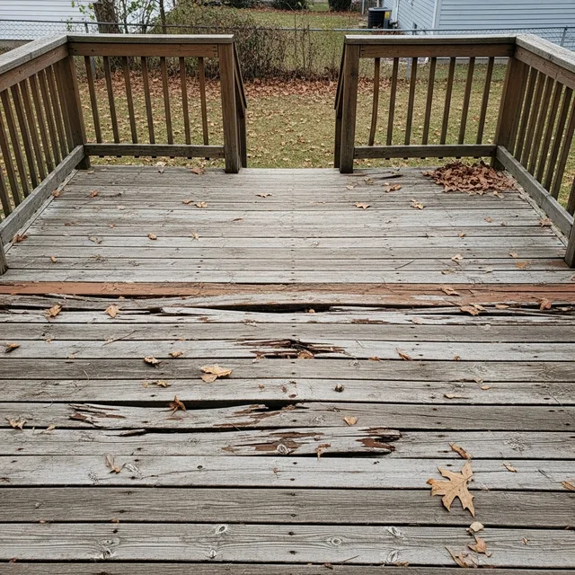 Backyard Deck Restore Before