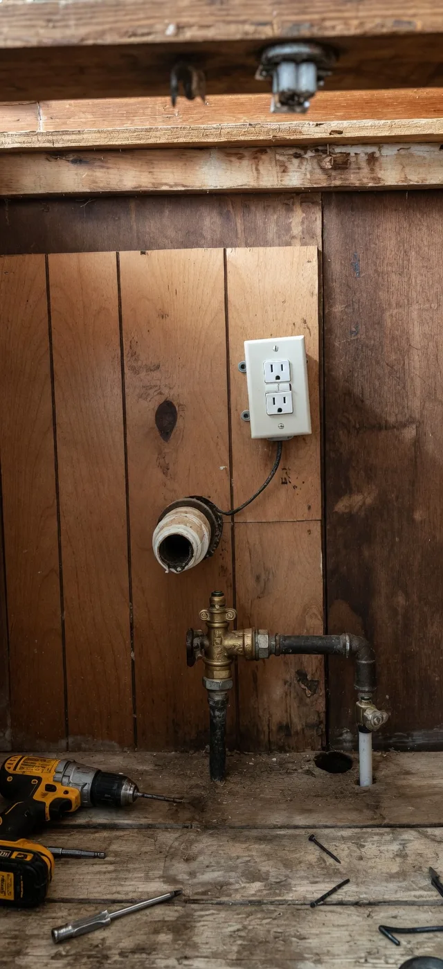 Garbage Disposal & Plumbing Before